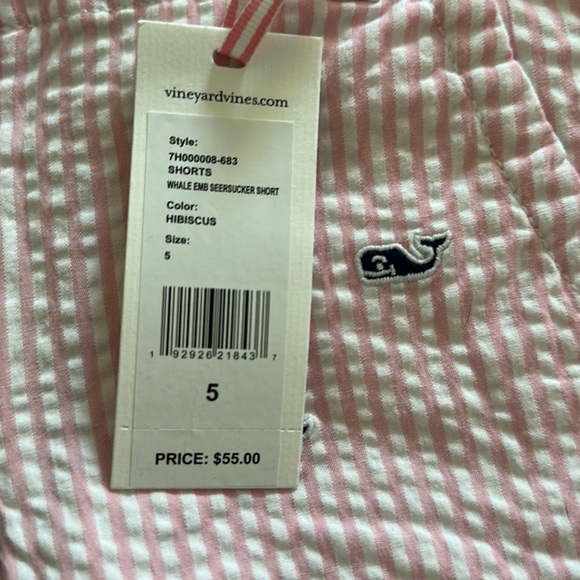 Girls Vineyard Vines whale print striped shorts!  BRAND NEW! - Picture 2 of 2